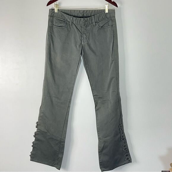 Citizens of Humanity Vintage Jerome Dahan Green Cargo Wide Leg Pants Size 30 Y2K - Picture 1 of 14